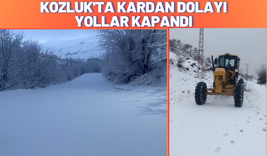 Kozluk'ta Kardan Dolayı Yollar Kapandı