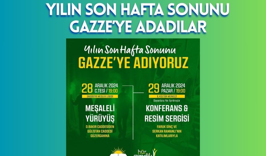 Yılın Son Hafta Sonunu Gazze’ye Adadılar