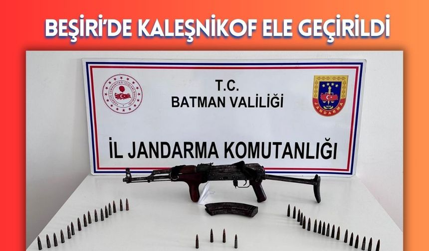 Beşiri’de Kaleşnikof Ele Geçirildi