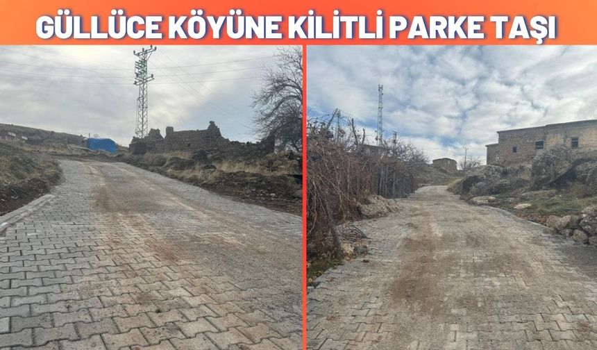 Güllüce Köyüne Kilitli Parke Taşı