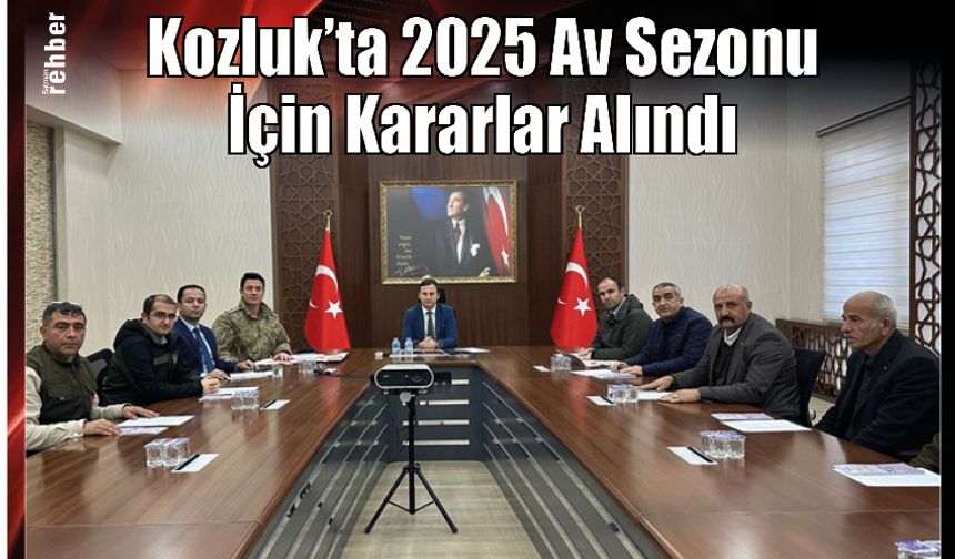 Kozluk'ta 2025 Av Sezonu İçin Kararlar Alındı