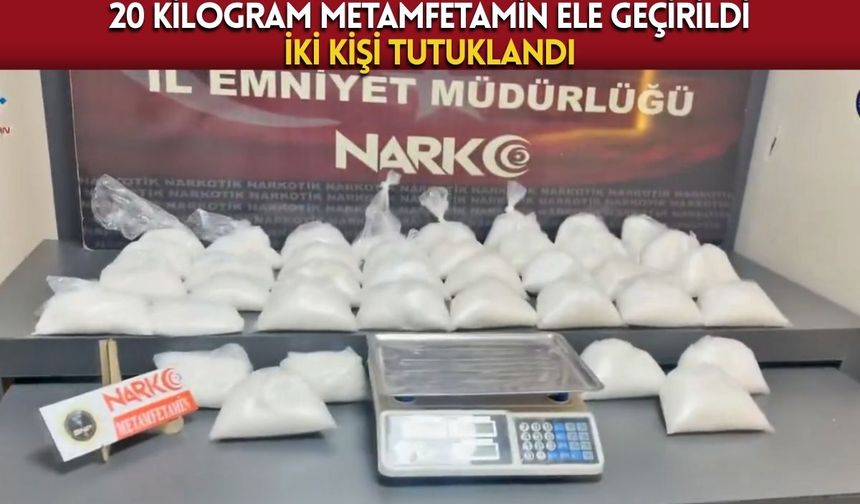 Batman'da 20 kilo uyuşturucu maddesi ele geçirildi: 2 kişi tutuklandı