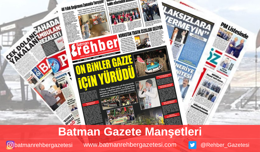 Batman Gazete Manşetleri 3 Aralık 2025 Çarşamba