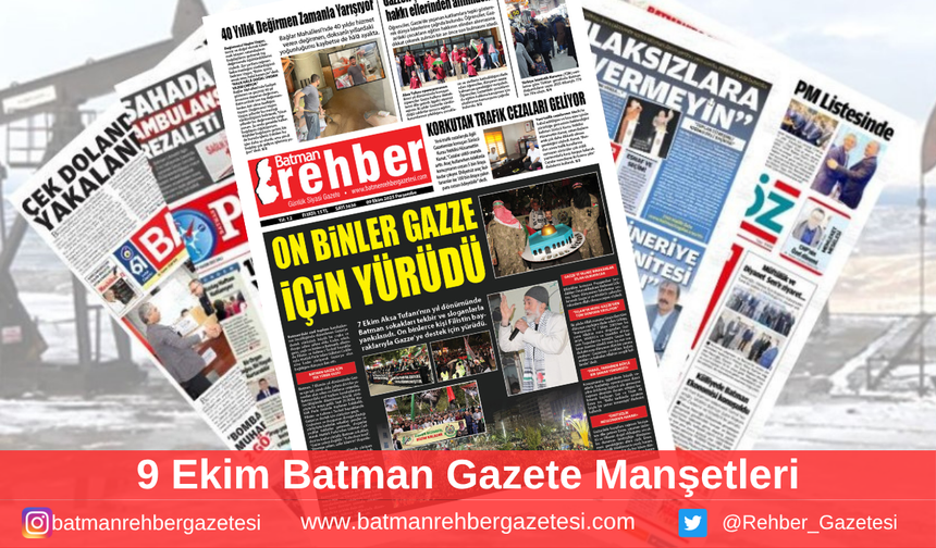Batman Gazete Manşetleri 15 Aralık 2025 Pazartesi