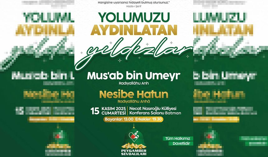 Batman'da "Yolumuzu Aydınlatan Yıldızlar" programı gerçekleşecek