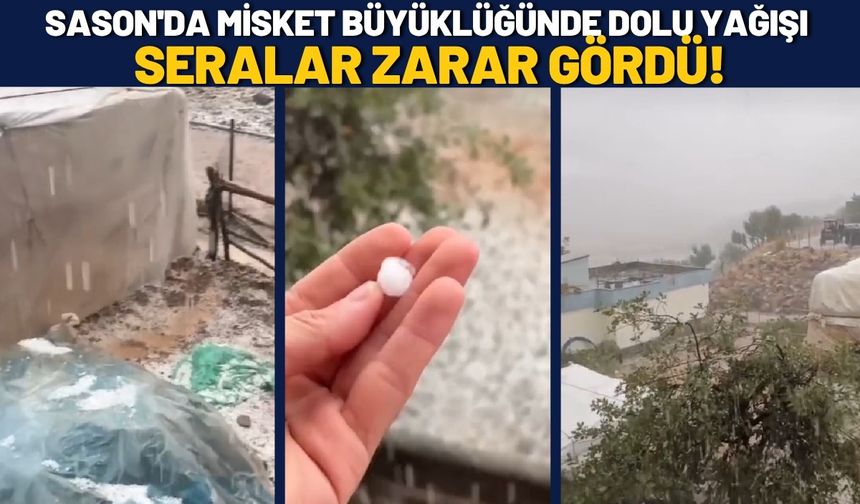 Sason'da Misket Büyüklüğünde Dolu Yağışı Seralar Zarar Gördü!