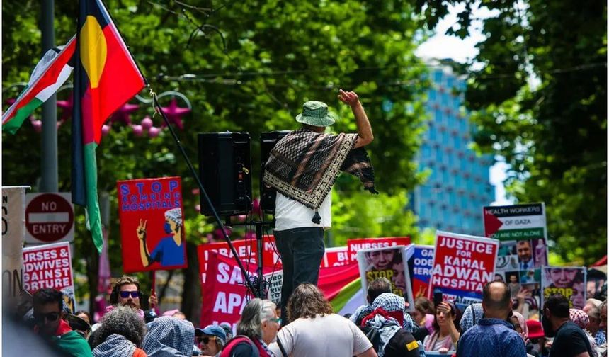 Avustralya’da Filistin’e destek ve Eurovision kararına protesto gösterisi