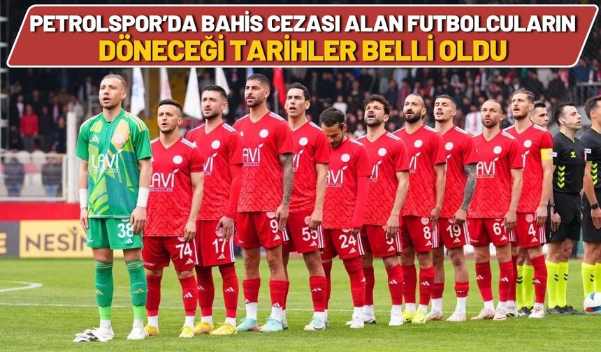 Batman Petrolspor’da Bahis Cezası Alan Futbolcuların Döneceği Tarihler Belli Oldu