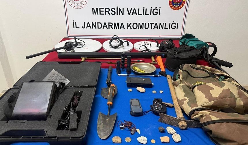 Mersin’de kaçak kazı operasyonu: 3 şüpheli yakalandı