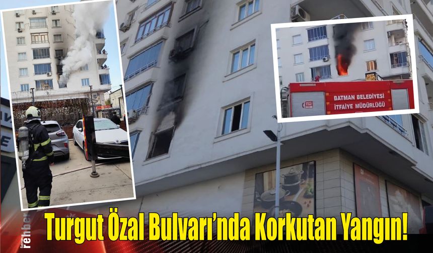 Turgut Özal Bulvarı’nda Korkutan Yangın!