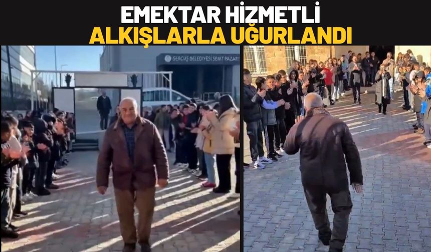 Emektar Hizmetli Alkışlarla Uğurlandı