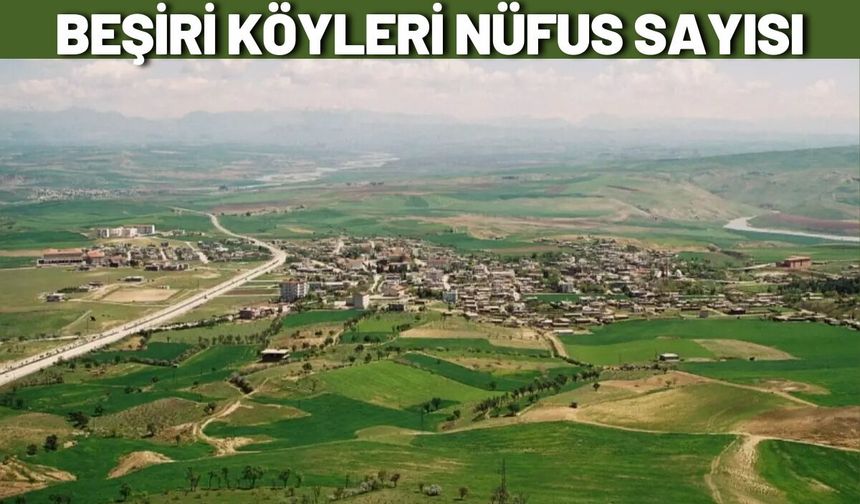 Beşiri Köyleri Nüfus Sayısı