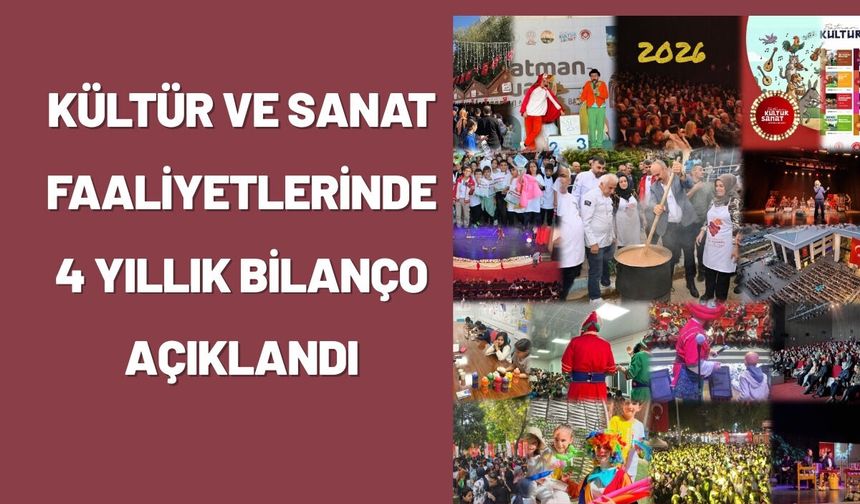 Kültür ve Sanat Faaliyetlerinde 4 Yıllık Bilanço Açıklandı
