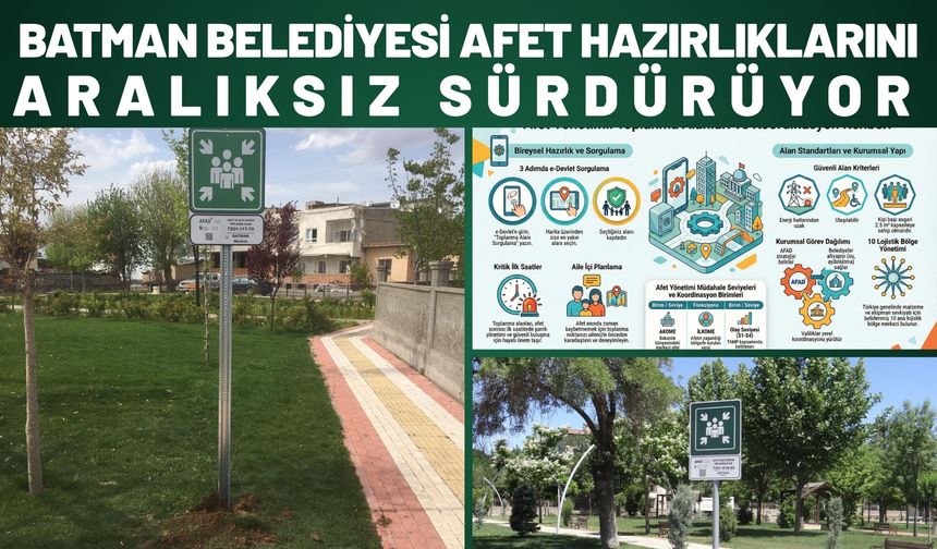 Batman Belediyesi Afet Hazırlıklarını Aralıksız Sürdürüyor