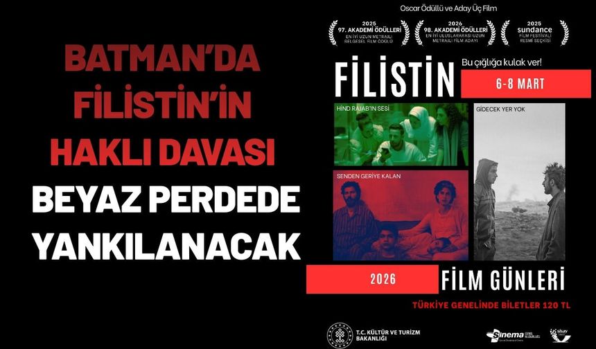 Batman’da Filistin’in Haklı Davası Beyaz Perdede Yankılanacak