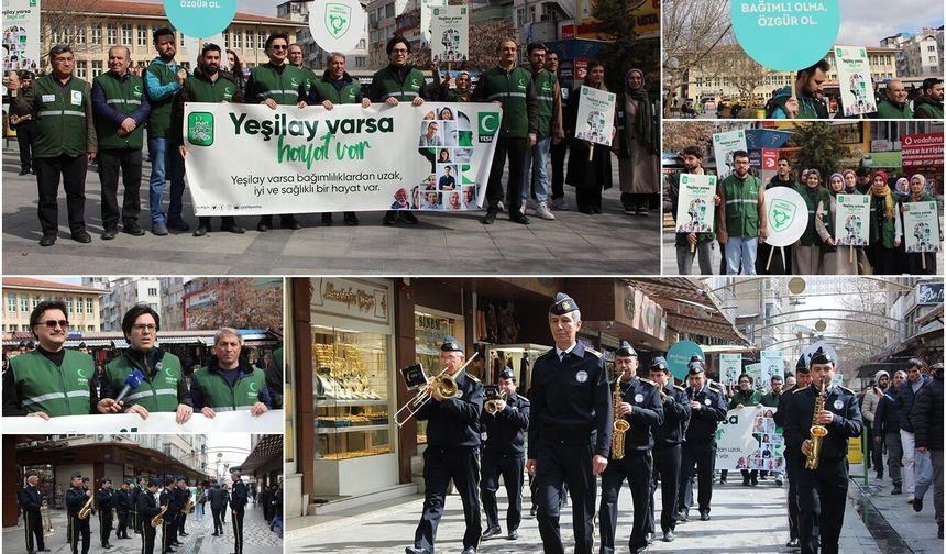 Gaziantep'te bağımlılığa karşı yürüyüş düzenlendi