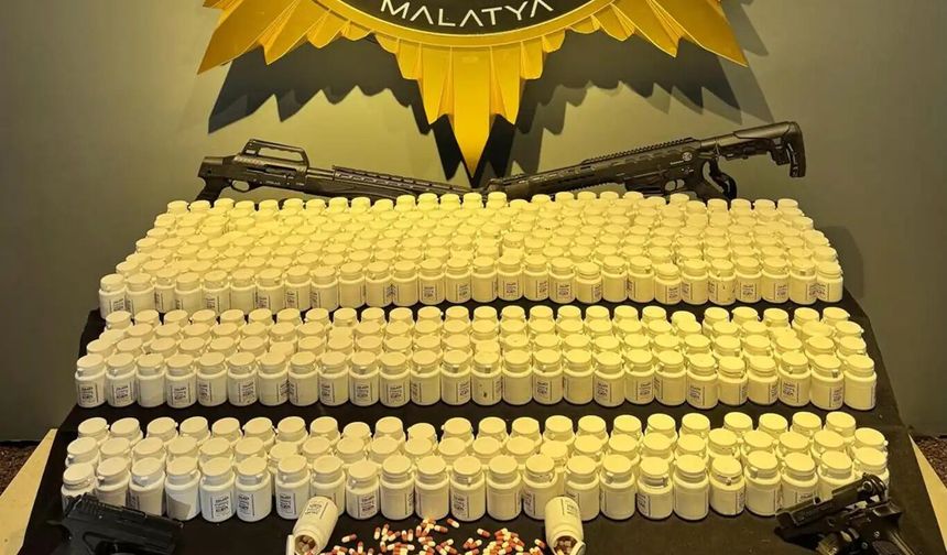 Malatya'da uyuşturucu ve silah operasyonu: 3 tutuklama