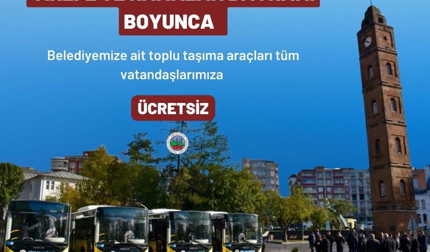 Siirt'te bayramda toplu taşıma ücretsiz olacak