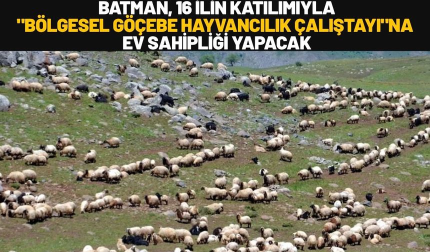 Batman, 16 İlin Katılımıyla "Bölgesel Göçebe Hayvancılık Çalıştayı"na Ev Sahipliği Yapacak