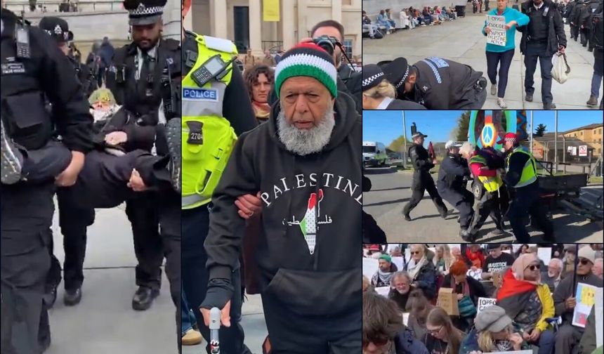 İngiliz hükümetinden işgalci siyonistlere destek, Filistin eylemcilerine baskı: 500'den fazla gözaltı