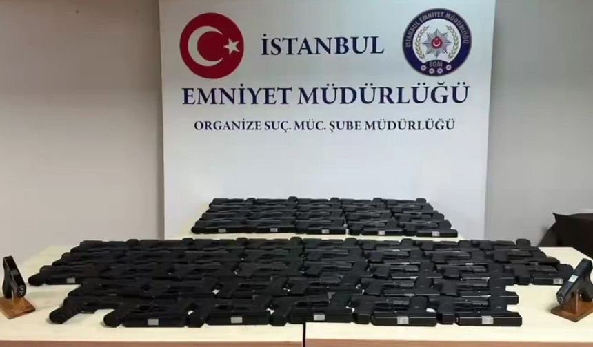 Sarıyer'de silah operasyonu: 113 tabanca ele geçirildi