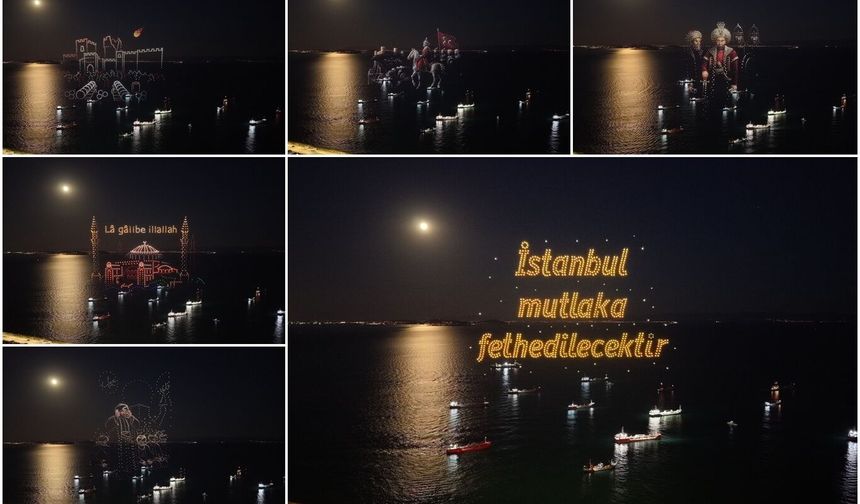 İstanbul'un fethi 1453 drone ile anlatıldı