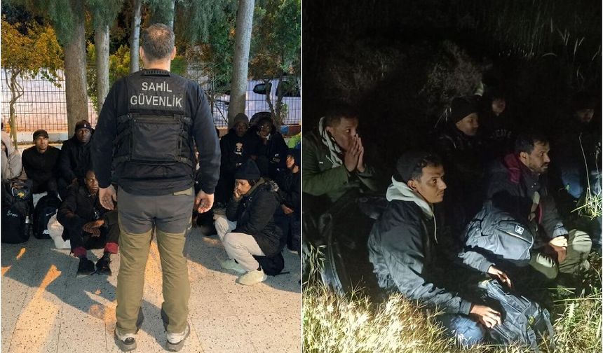 İzmir'de 41 düzensiz göçmen ile 1 göçmen kaçakçısı yakalandı