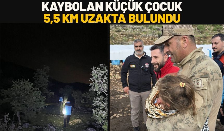 Kaybolan Küçük Çocuk 5,5 Km Uzakta Bulundu