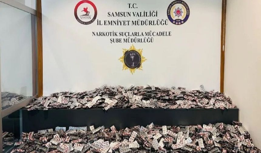 Samsun'da narkotik operasyonu: 33 bin 850 uyuşturucu hap ele geçirildi