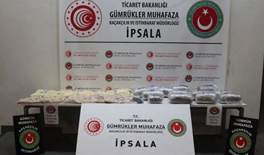 İpsala'da 1 tonun üzerinde uyuşturucu ele geçirildi
