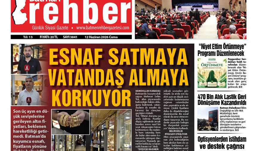 12.06.2026 Tarihli Manşetimiz
