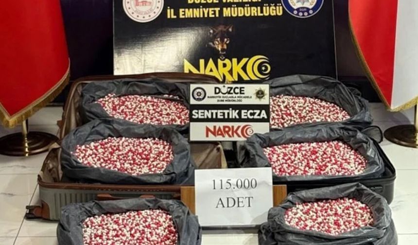 Uyuşturucu operasyonunda 115 bin sentetik hap ele geçirildi