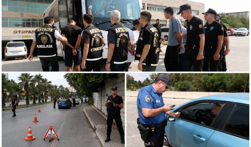 Antalya'da asayiş uygulamalarında aranan 614 kişi yakalandı