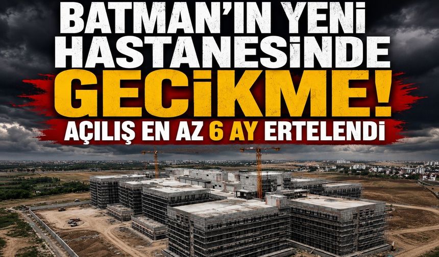 Batman'ın Yeni Hastanesinde Gecikme! Açılış En Az Altı Ay Ertelendi