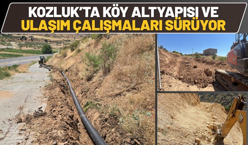 Kozluk’ta Köy Altyapısı ve Ulaşım Çalışmaları Sürüyor