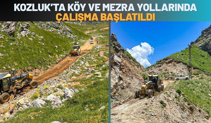 Kozluk’ta Köy ve Mezra Yollarında Çalışma Başlatıldı