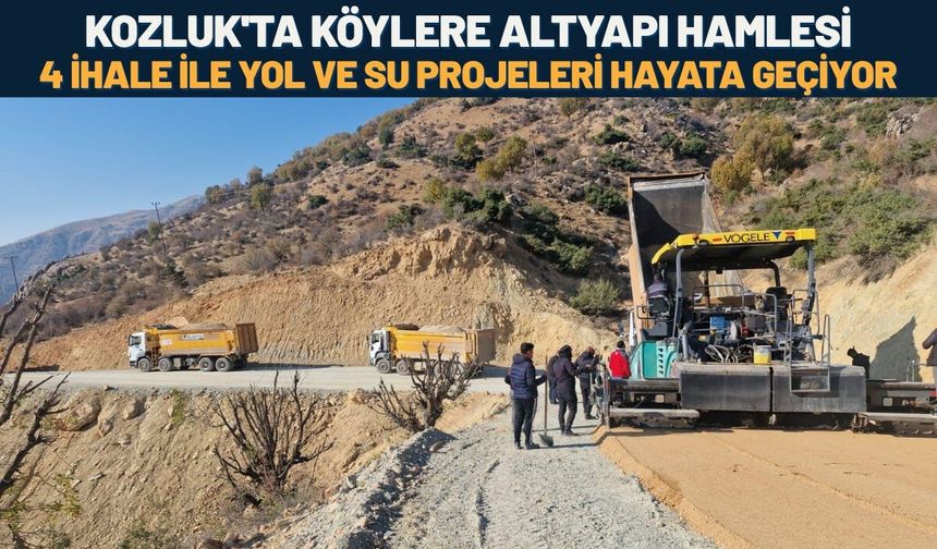 Kozluk'ta Köylere Altyapı Hamlesi: 4 Ayrı İhale ile Yol ve Su Projeleri Hayata Geçiyor