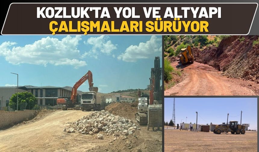 Kozluk'ta Yol ve Altyapı Çalışmaları Sürüyor