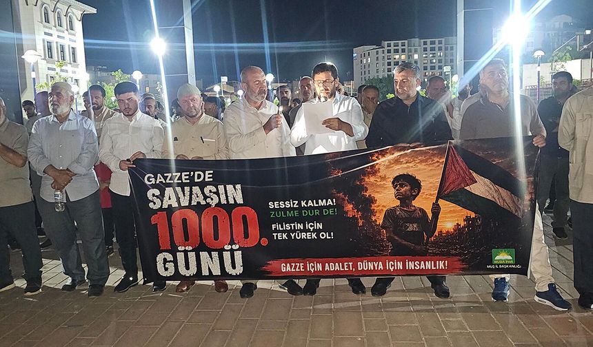 Muş'tan Gazze katliamına tepki: 1000 günlük vahşete sessiz kalanlar hesap verecek