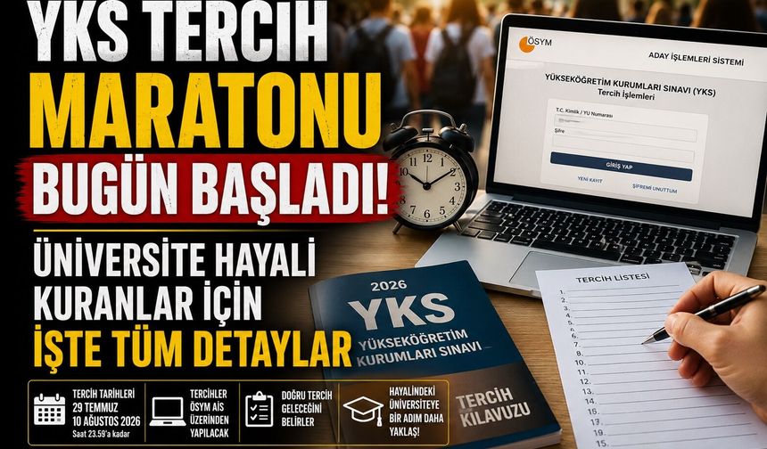 YKS Tercih Maratonu Bugün Başladı! Üniversite Hayali Kuranlar İçin İşte Tüm Detaylar
