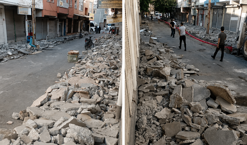 Esnaf Kaldırımdaki Molozların Temizlenmesini İstiyor