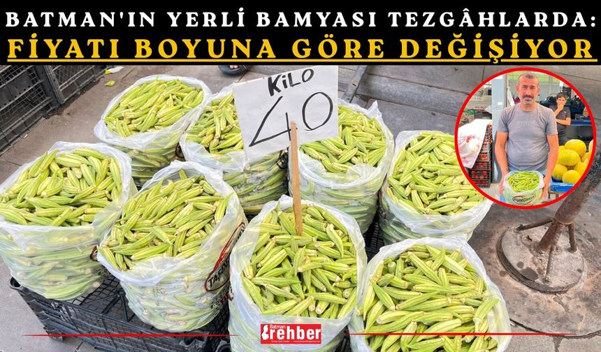 Batman'ın Yerli Bamyası Tezgâhlarda: Fiyatı Boyuna Göre Değişiyor