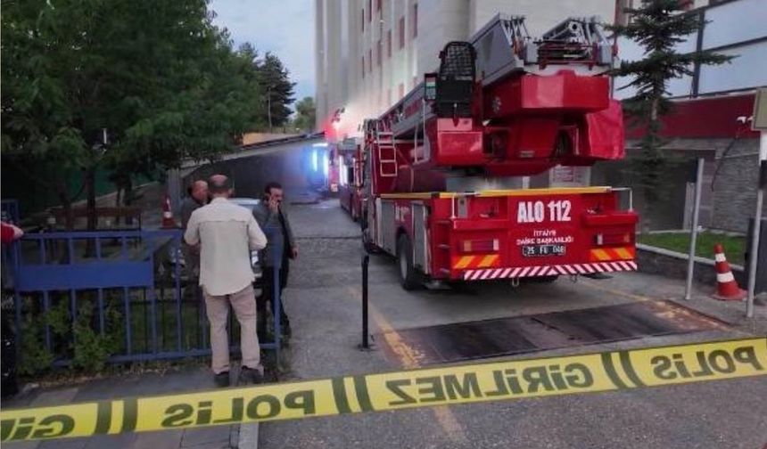 Erzurum Adliyesinin arşiv katında çıkan yangın söndürüldü