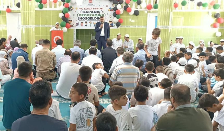 Gercüş’te Yaz Kur’an Kursları Kapanış Töreni Düzenlendi