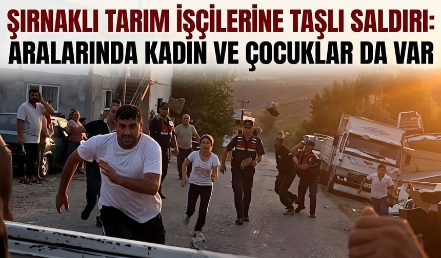 Şırnaklı Tarım İşçilerine Taşlı Saldırı: Aralarında Kadın ve Çocuklar da Var