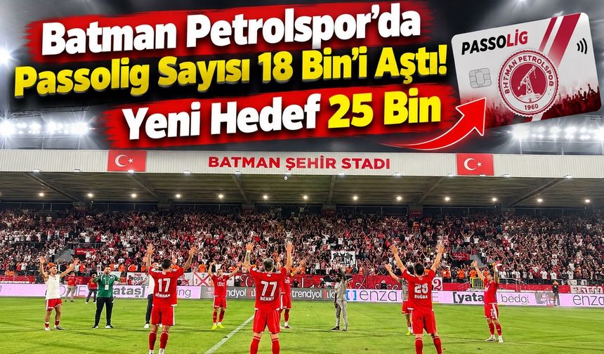 Batman Petrolspor’da Passolig Sayısı 18 Bin’i Aştı! Yeni Hedef 25 Bin