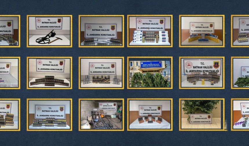 Batman’da Jandarma Denetimlerinde Çok Sayıda Kaçak Malzeme Ele Geçirildi