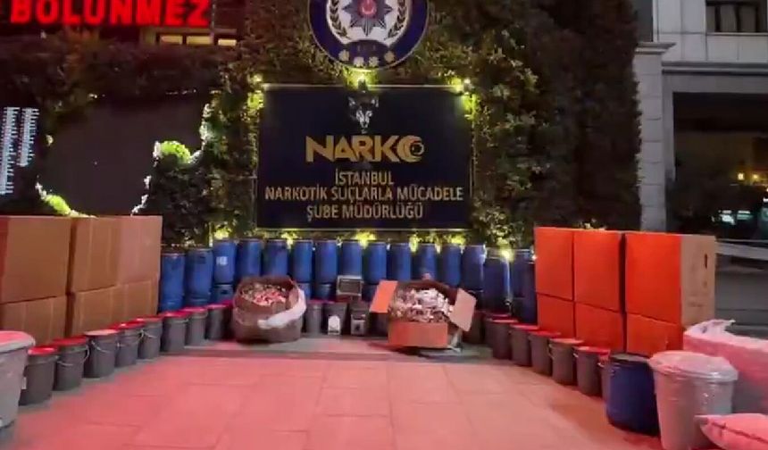 İstanbul'da uyuşturucu operasyonu: 840 kilo Pregabalin ve 800 bin sentetik hap ele geçirildi