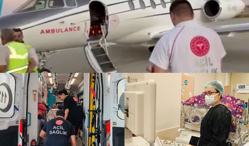 Kalp hastalığı tespit edilen 8 günlük bebek Ankara'ya sevk edildi