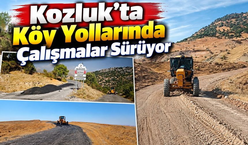 Kozluk’ta Köy Yollarında Çalışmalar Sürüyor